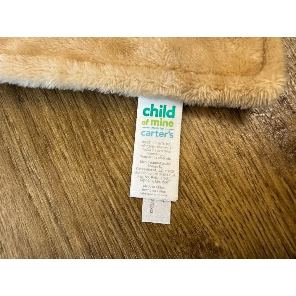 Carter's Child of Mine Koala Bear Baby Lovey Security Blanket‎ Tan Satin